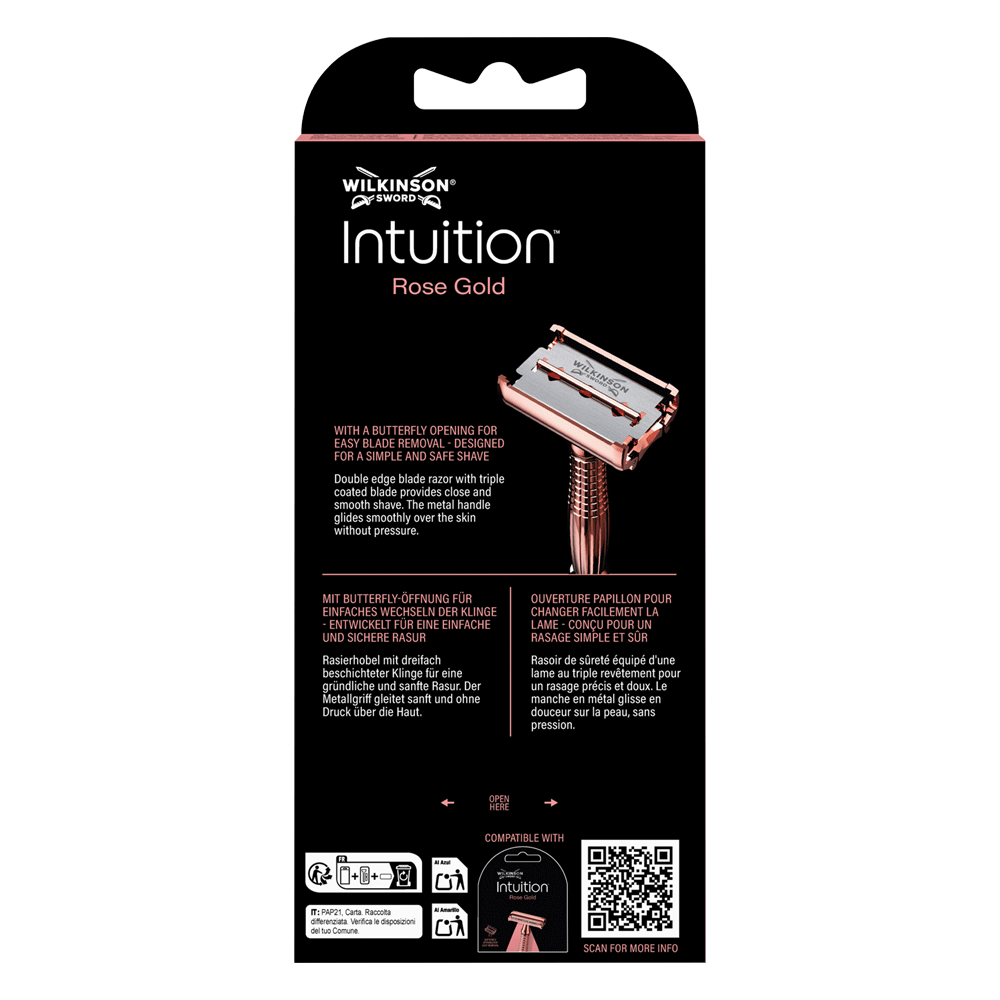 Bild: Wilkinson Intuition Rasierhobel Rose Gold mit 10 Klingen 