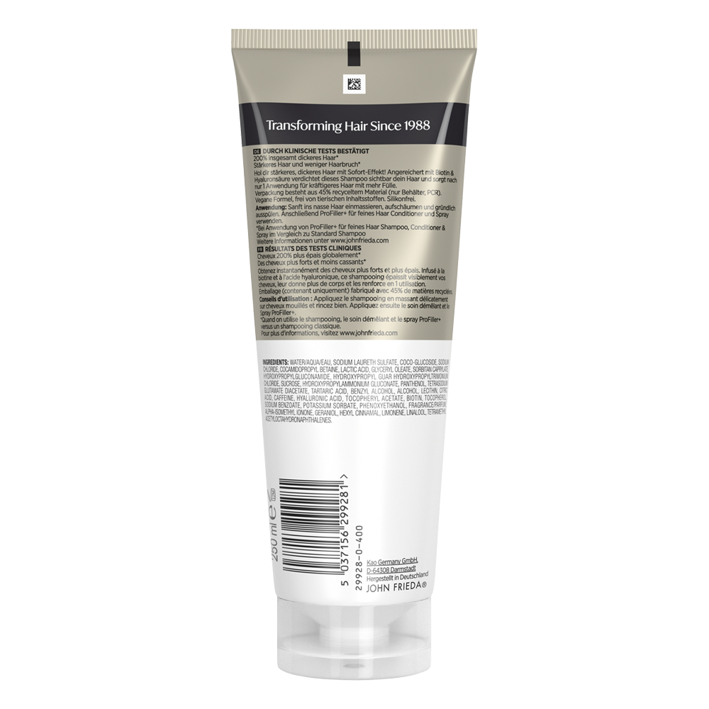 Bild: JOHN FRIEDA PROfiller+ Kräftigendes Shampoo 