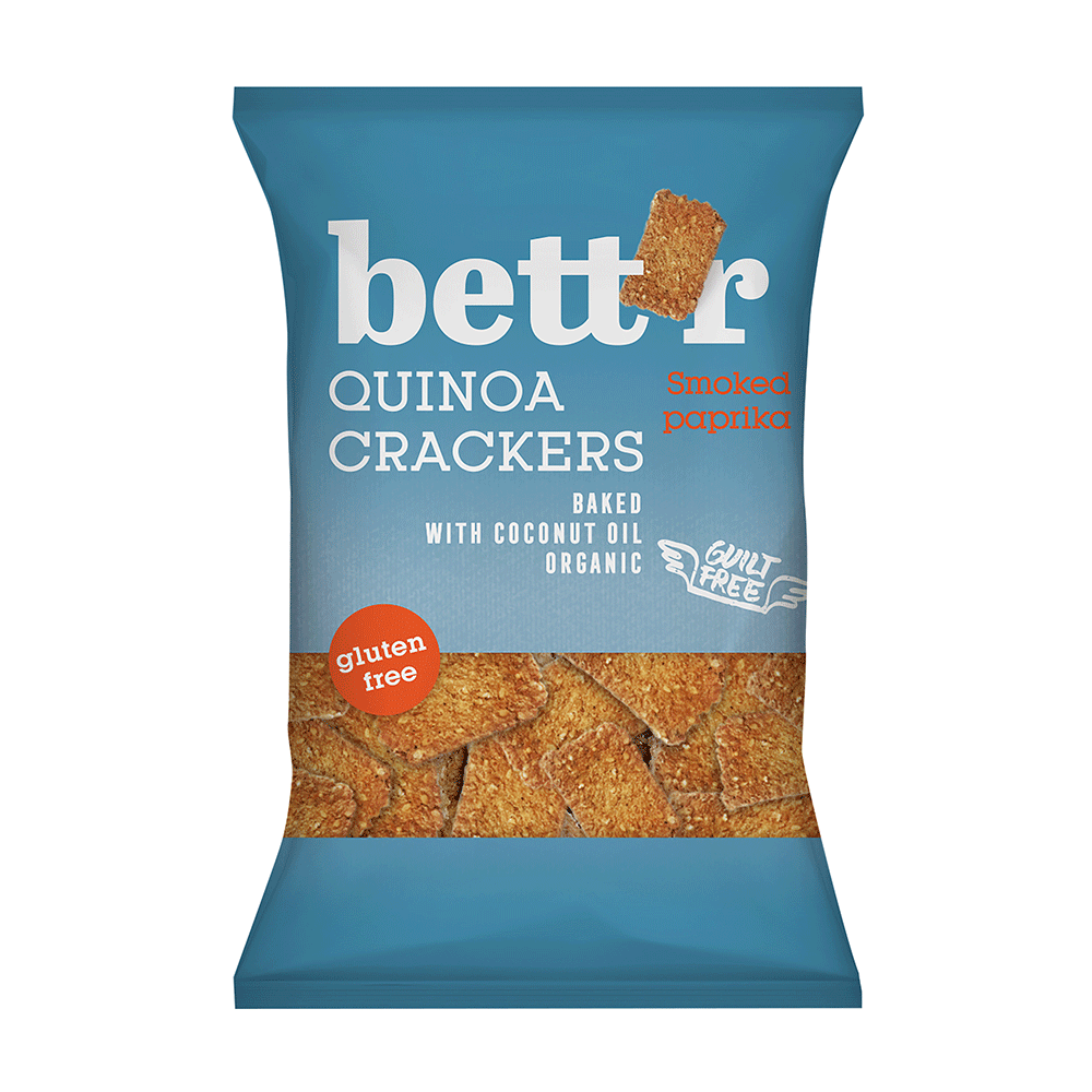 Bild: Bett'r Quinoa Crackers Smoked Paprika 