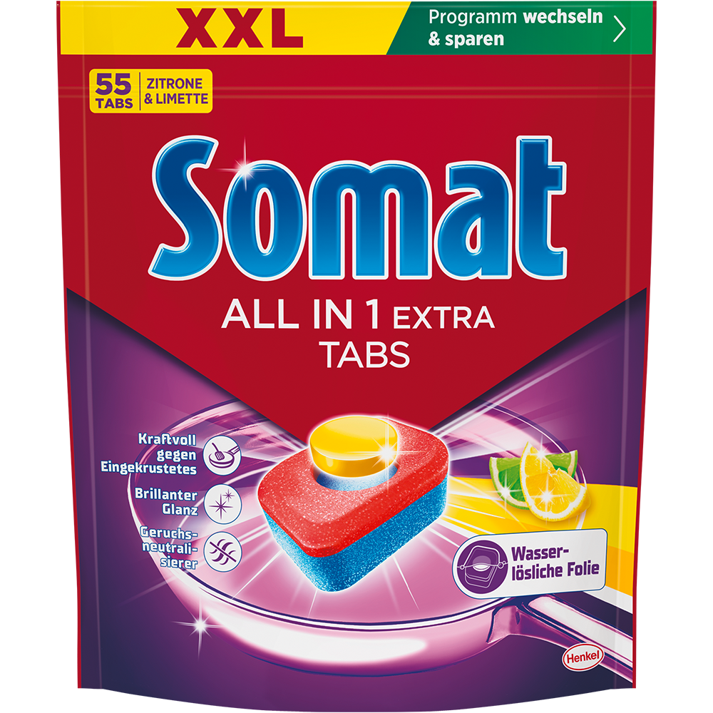 Bild: Somat All in 1 Extra Geschirrspültabs Zitrone & Limette