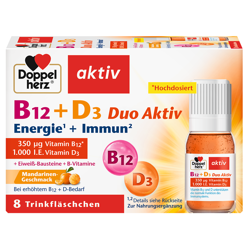 Bild: DOPPELHERZ B12 + D3 Duo Aktiv Energie + Immun 