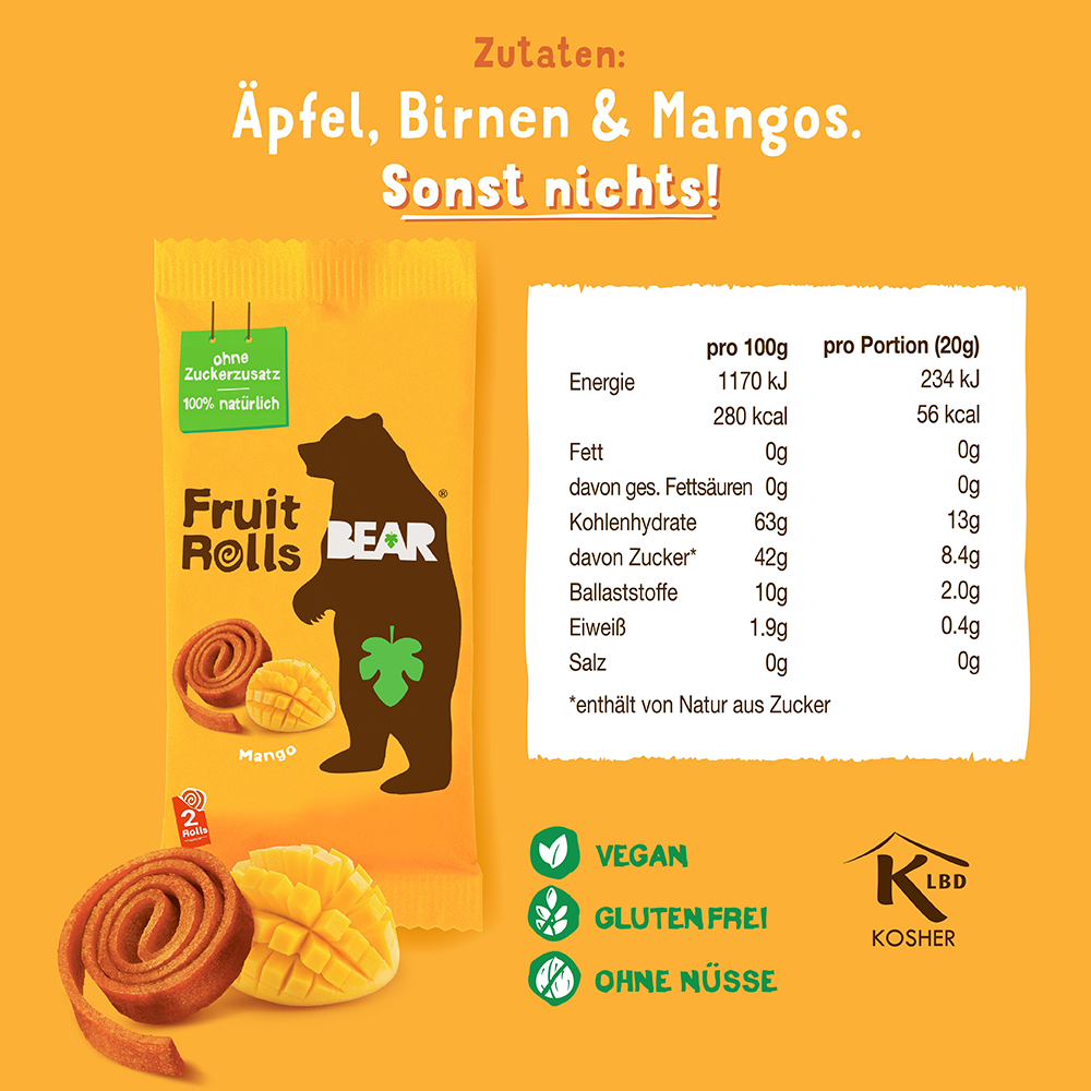 Bild: Bear Fruit Rolls Mango 