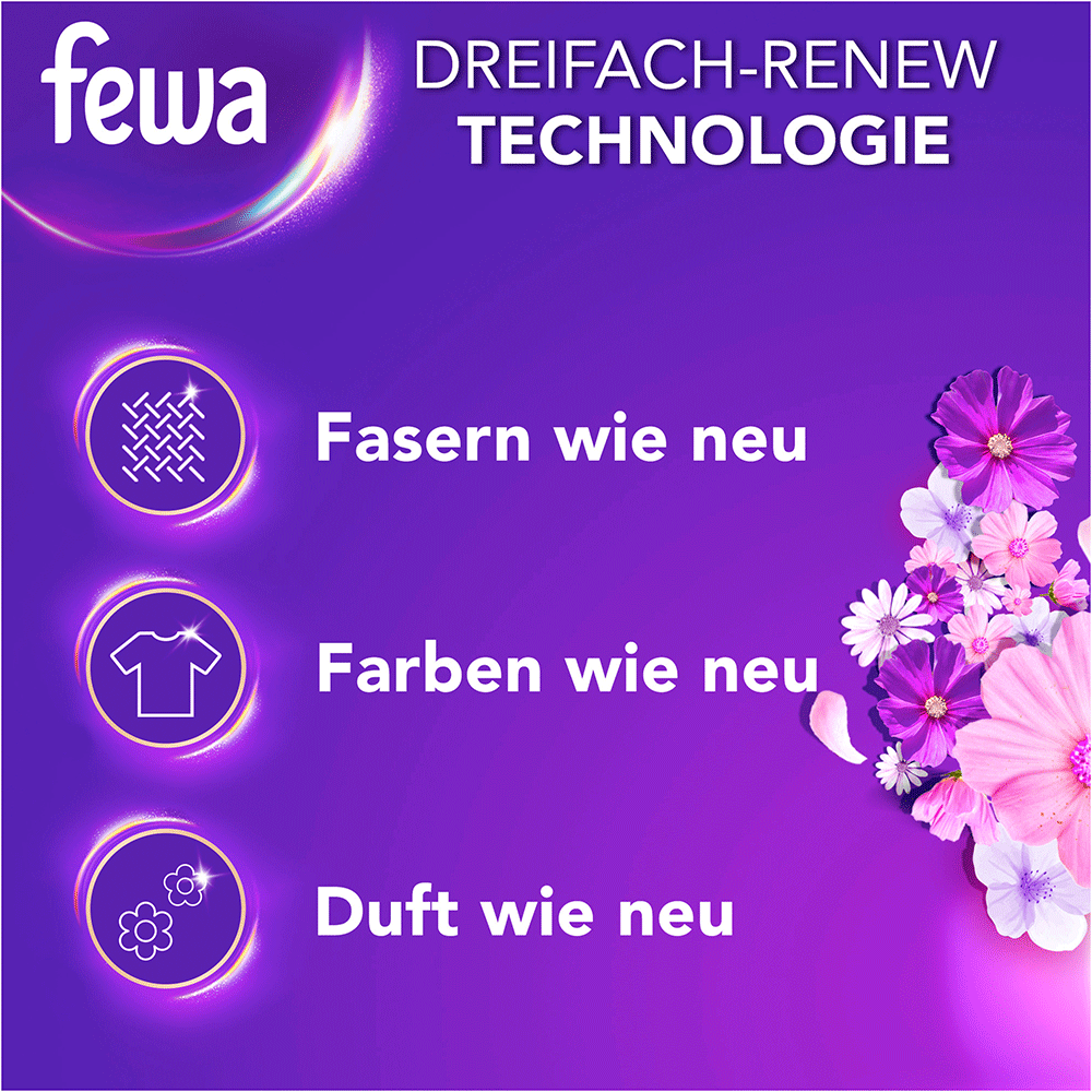 Bild: Fewa Renew Color Flüssigwaschmittel Blütenrausch
