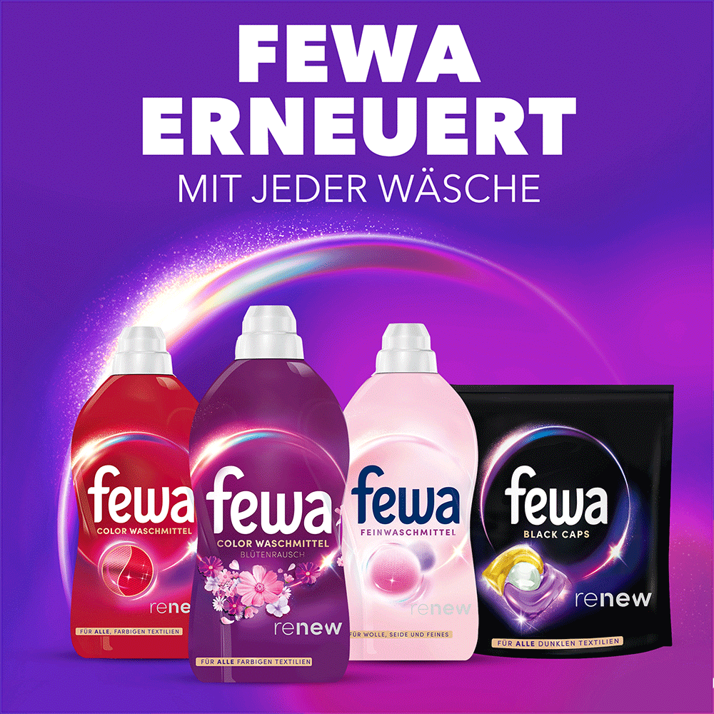 Bild: Fewa Renew Color Flüssigwaschmittel Blütenrausch