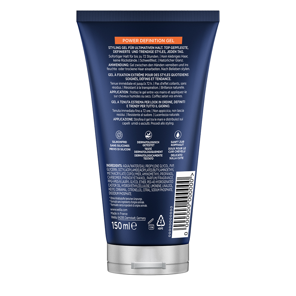 Bild: WELLA wellaflex Men Styling Gel Power Definition Ultimativer Halt 