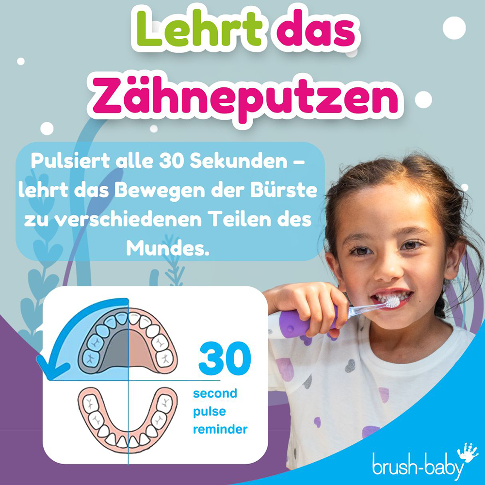 Bild: brush-baby Wild Ones Wiederaufladbare Elektrische Zahnbürste Holly Hippo 
