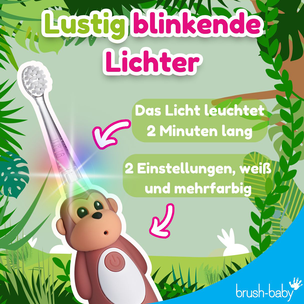 Bild: brush-baby Wild Ones Wiederaufladbare Elektrische Zahnbürste Mya Monkey 