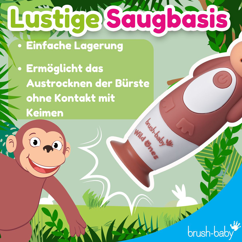Bild: brush-baby Wild Ones Wiederaufladbare Elektrische Zahnbürste Mya Monkey 