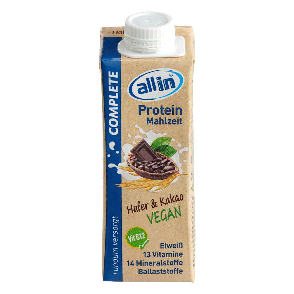 Bild: allin Protein Mahlzeit Hafer und Kakao 