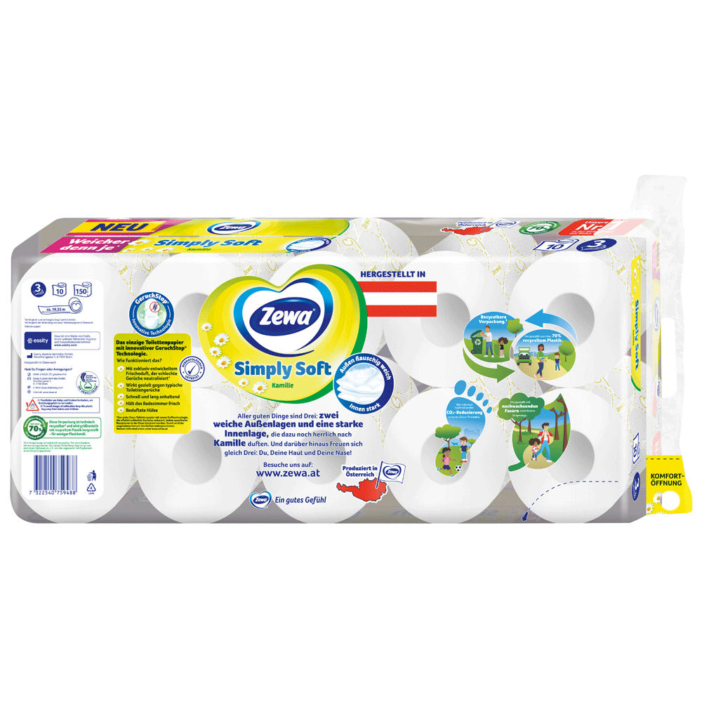 Bild: Zewa Toilettenpapier Simply Soft Kamille 