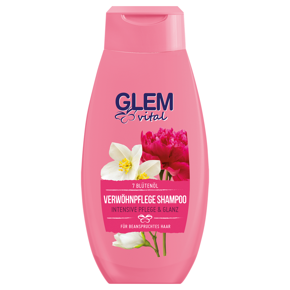 Bild: GlemVital Verwöhnpflege Shampoo 7 Blütenöl 