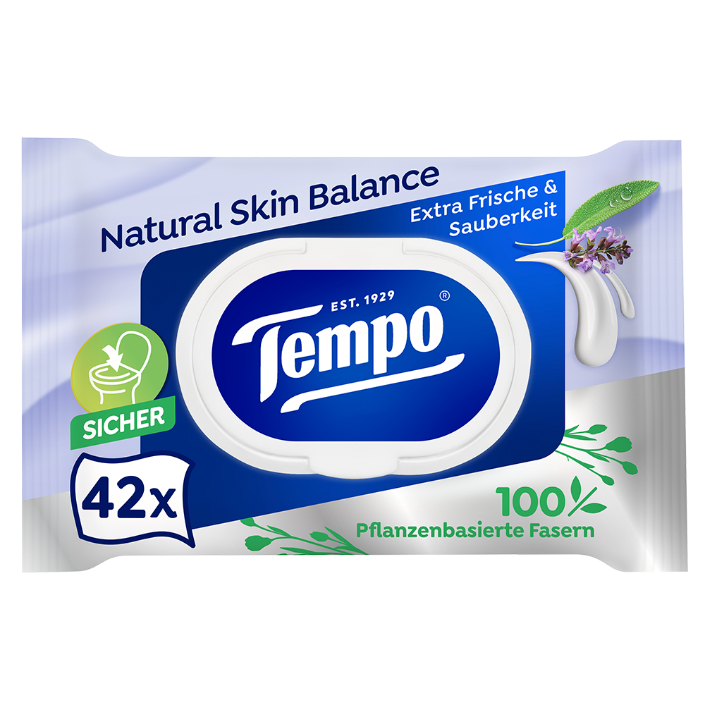 Bild: Tempo Feuchtes Toilettenpapier Natural Skin Balance 