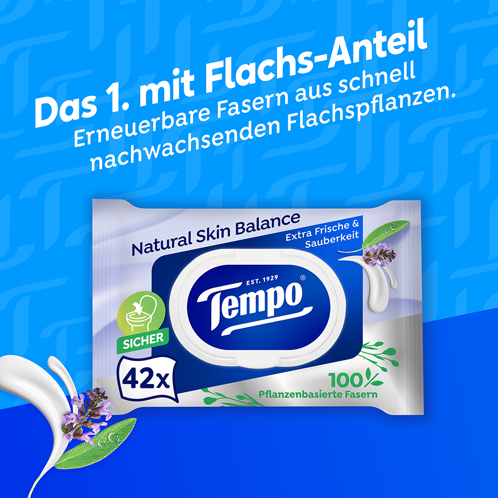 Bild: Tempo Feuchtes Toilettenpapier Natural Skin Balance 