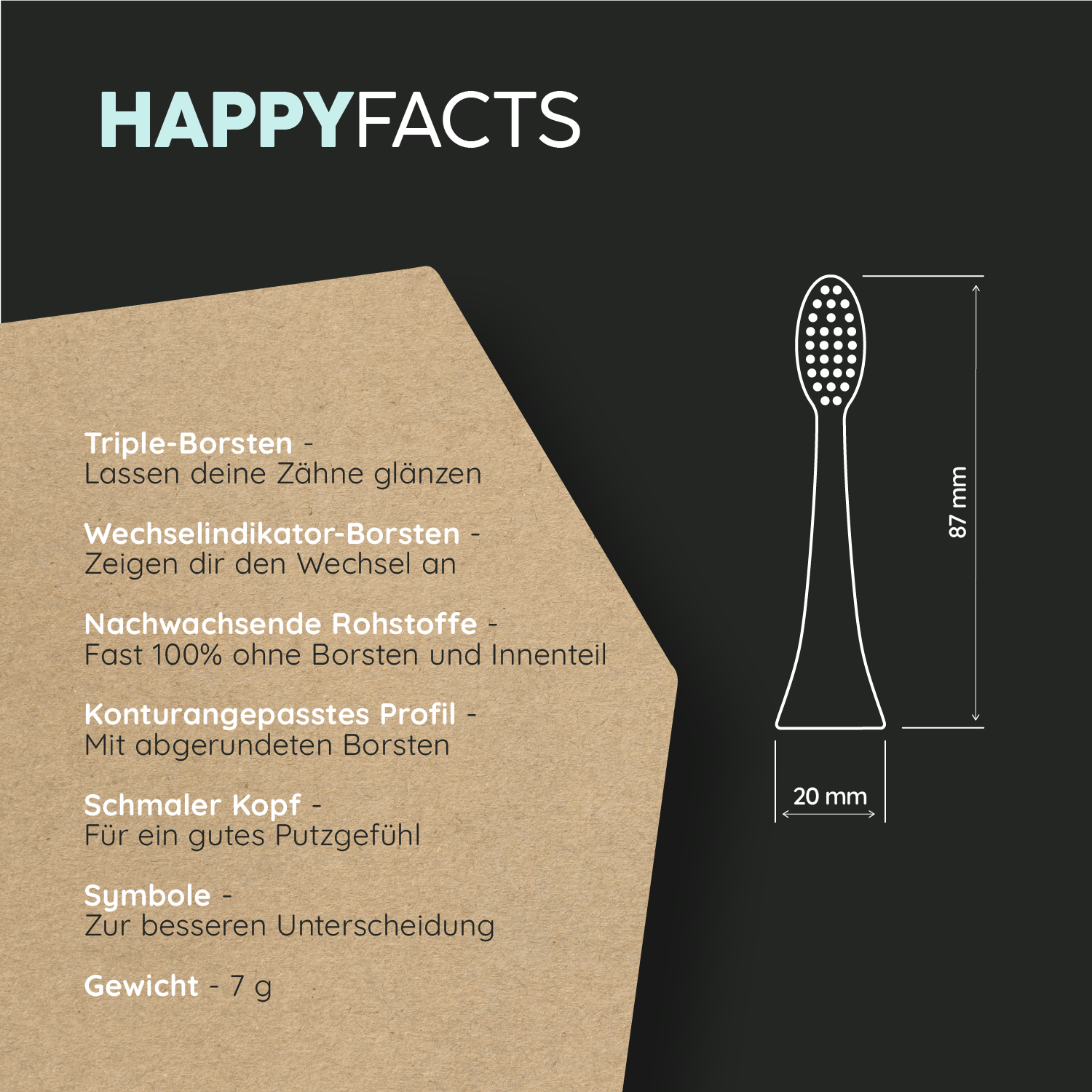 Bild: happybrush Schallzahnbürste Eco V3 Weiß 