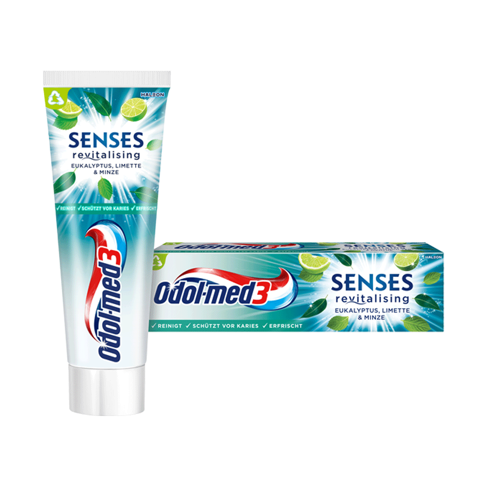 Bild: Odol-med3 Zahnpasta Senses Revitalising 