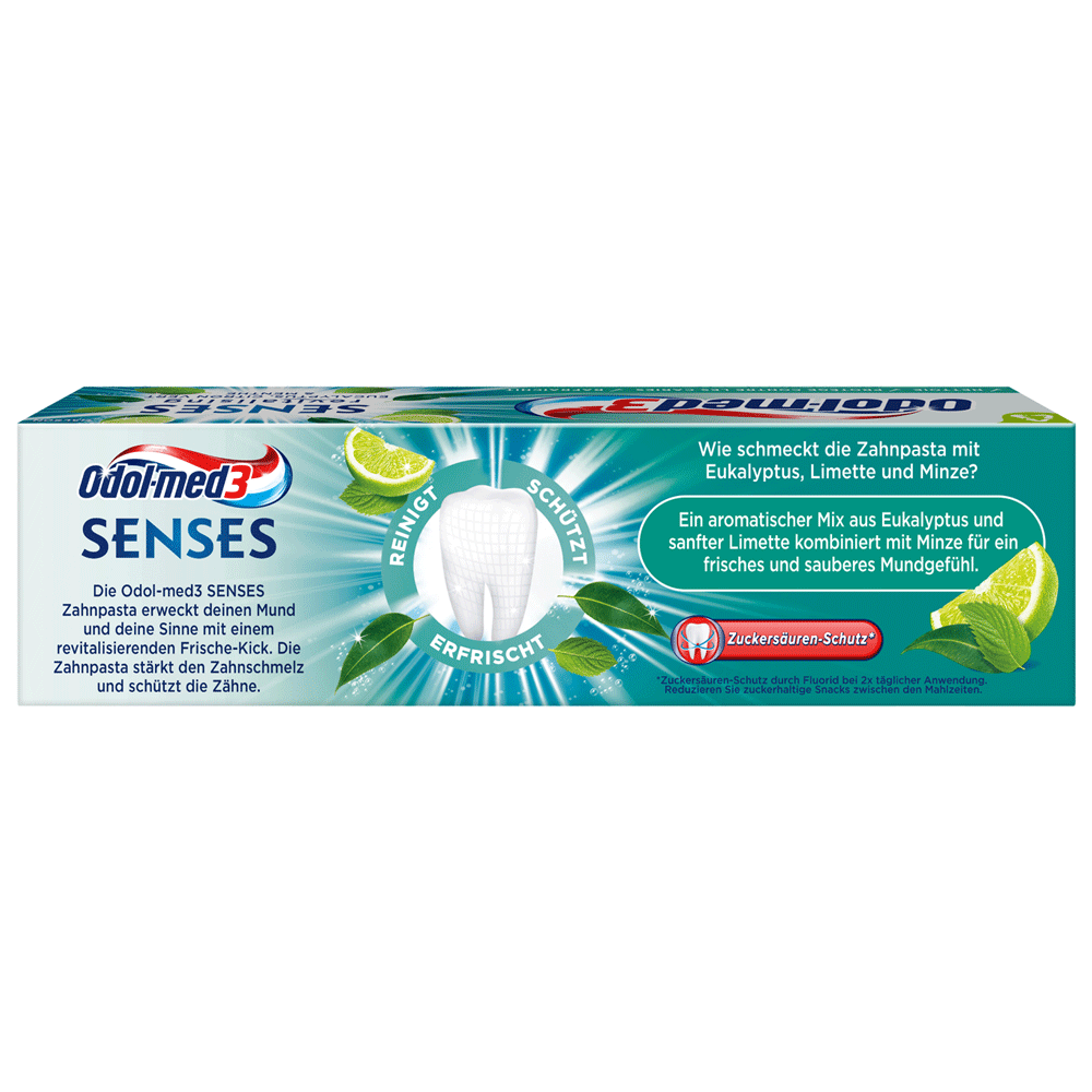 Bild: Odol-med3 Zahnpasta Senses Revitalising 