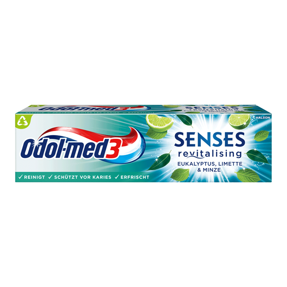 Bild: Odol-med3 Zahnpasta Senses Revitalising 