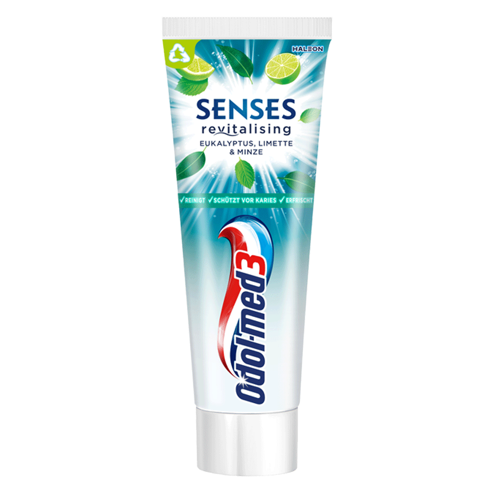 Bild: Odol-med3 Zahnpasta Senses Revitalising 