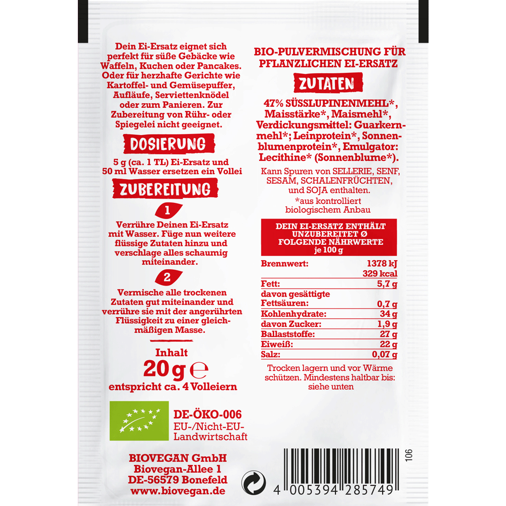 Bild: Biovegan Mein Ei-Ersatz 