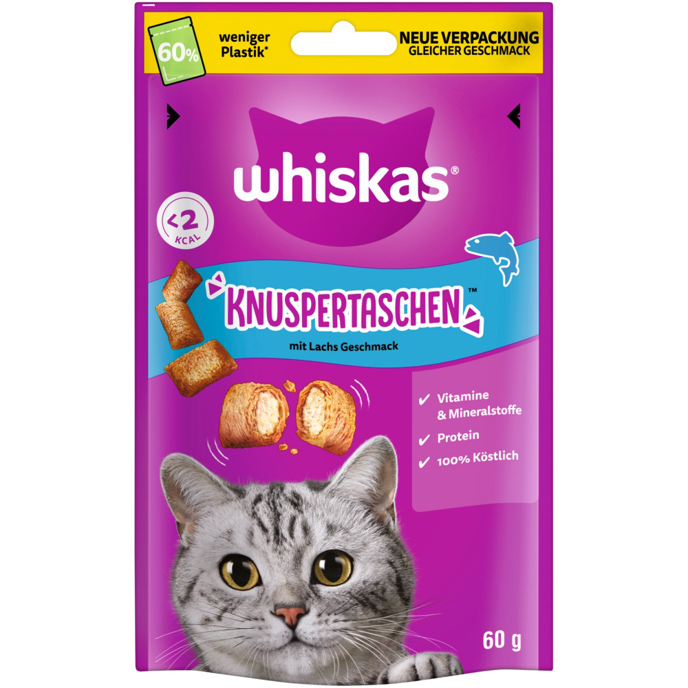 Bild: Whiskas Knuspertaschen mit Lachs Geschmack 