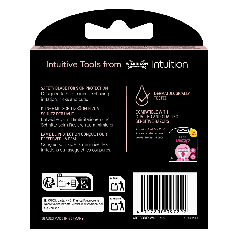 Bild: Wilkinson Quattro for Women Quattro Sensitive Klingen XXL Pack 