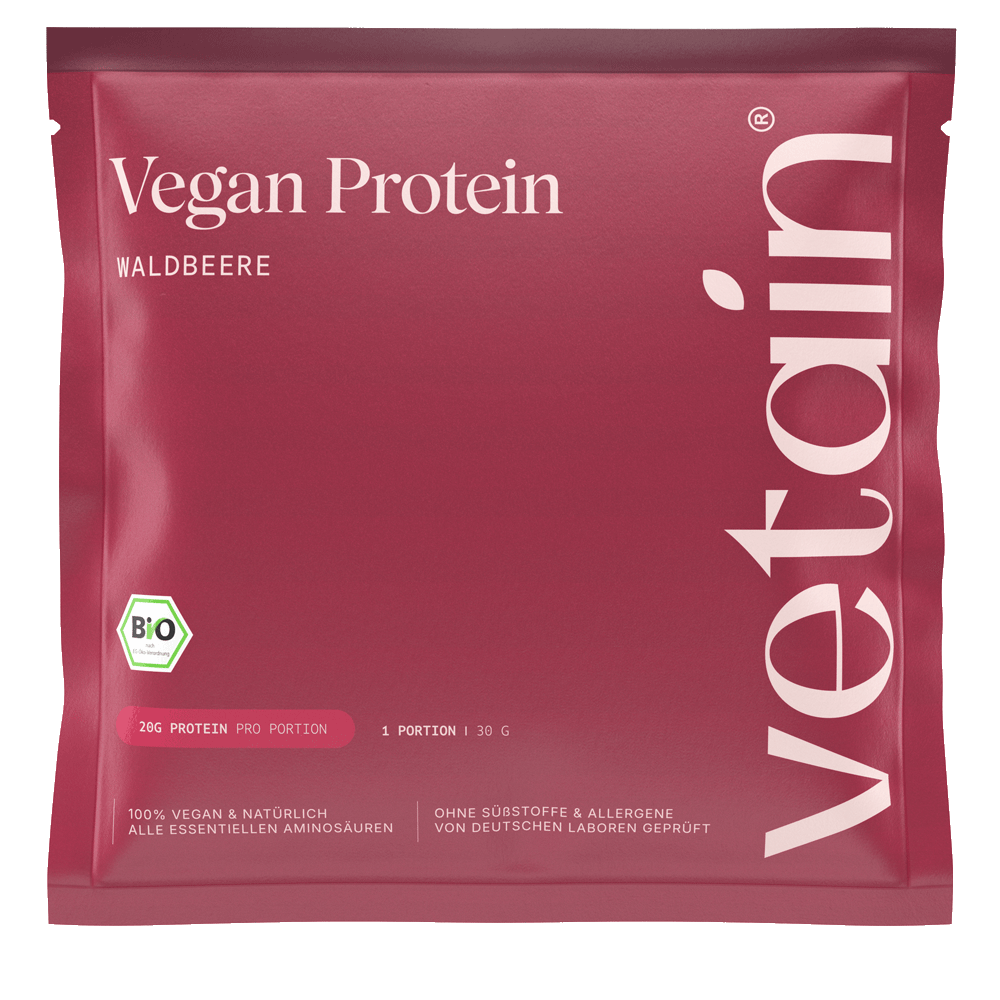 Bild: Vetain Vegan Protein Waldbeere 