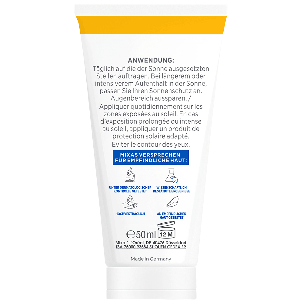 Bild: Mixa Niacinamide Bright Creme LSF 50 