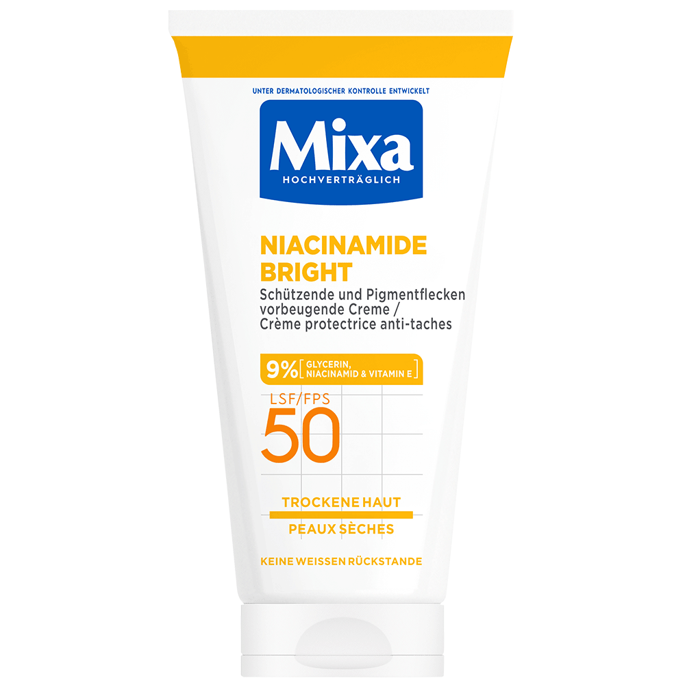 Bild: Mixa Niacinamide Bright Creme LSF 50 
