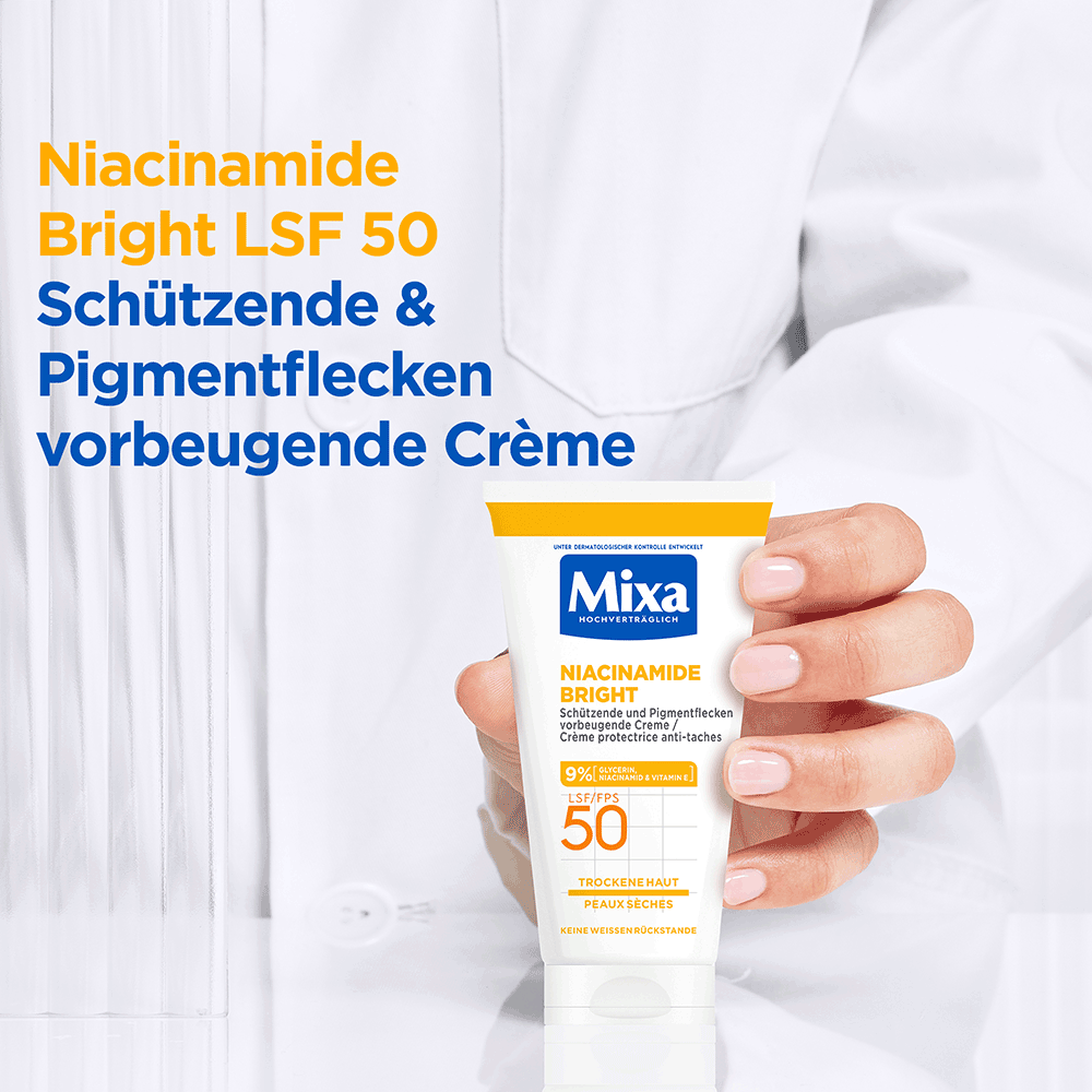 Bild: Mixa Niacinamide Bright Creme LSF 50 