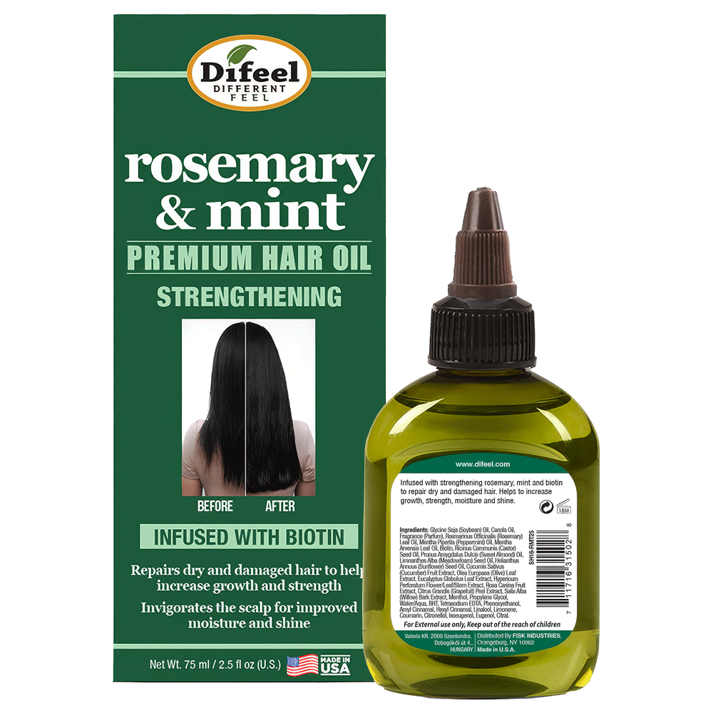 Bild: Difeel Premium Haar Öl Strenghtening Rosemary and Mint 