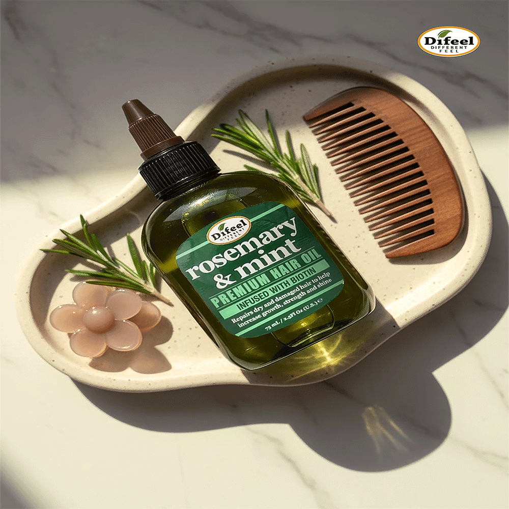 Bild: Difeel Premium Haar Öl Strenghtening Rosemary and Mint 
