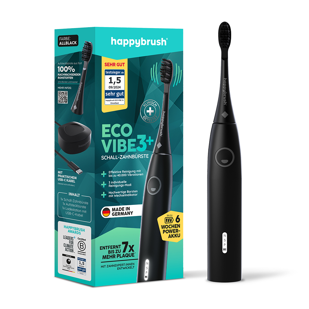 Bild: happybrush Schall Zahnbürste Eco Vibe 3+ 