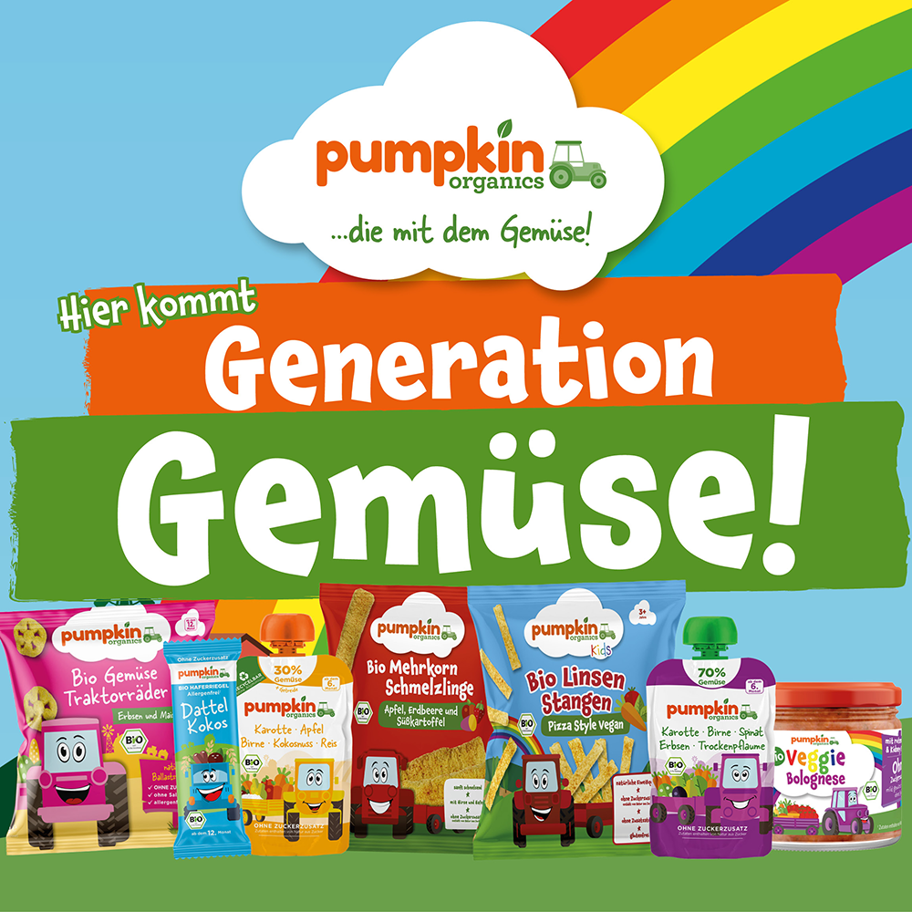 Bild: pumpkin organics Bio Knusper Wölkchen Karotte und Erdbeere 