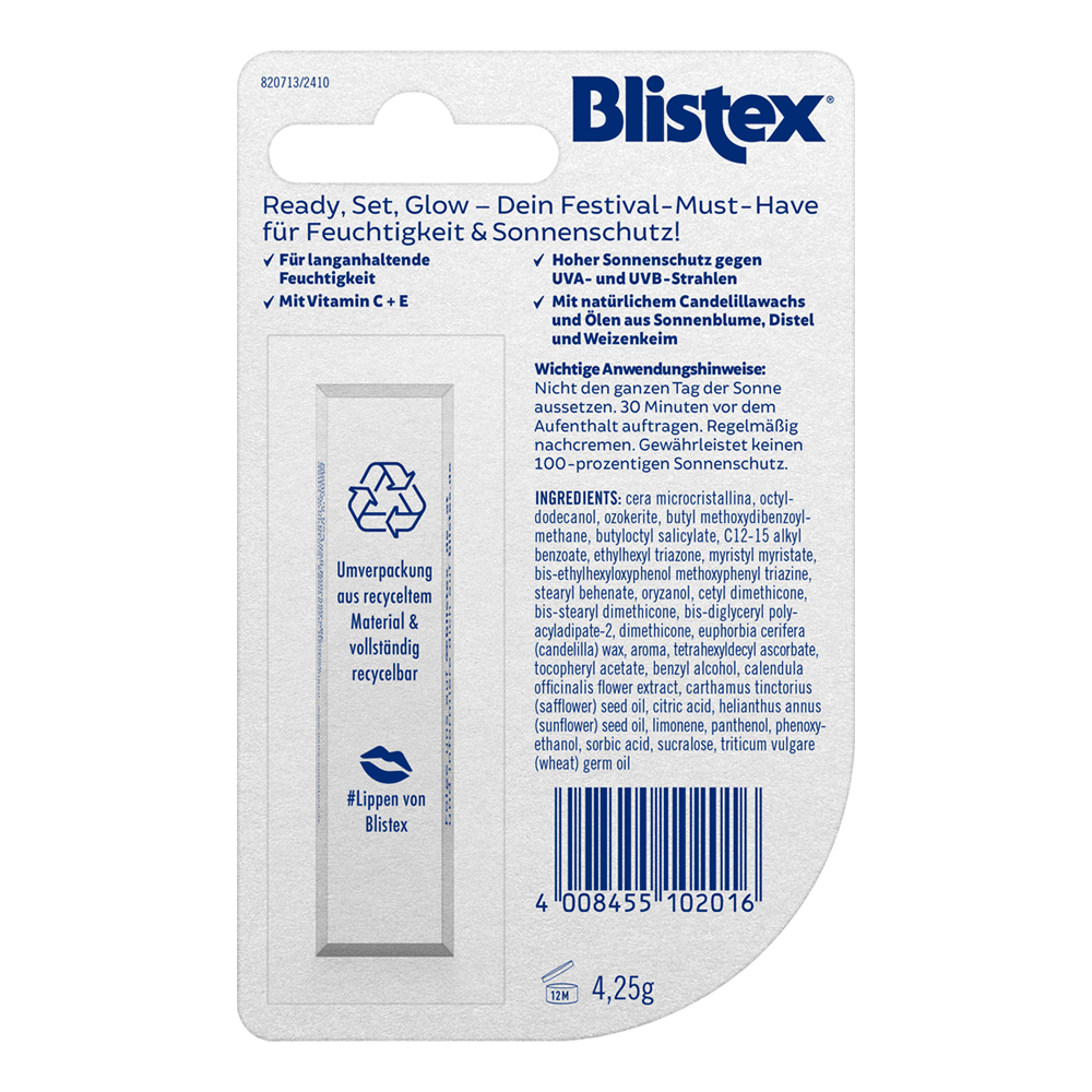 Bild: Blistex Lippenpflege Festival Edition Protect Plus 