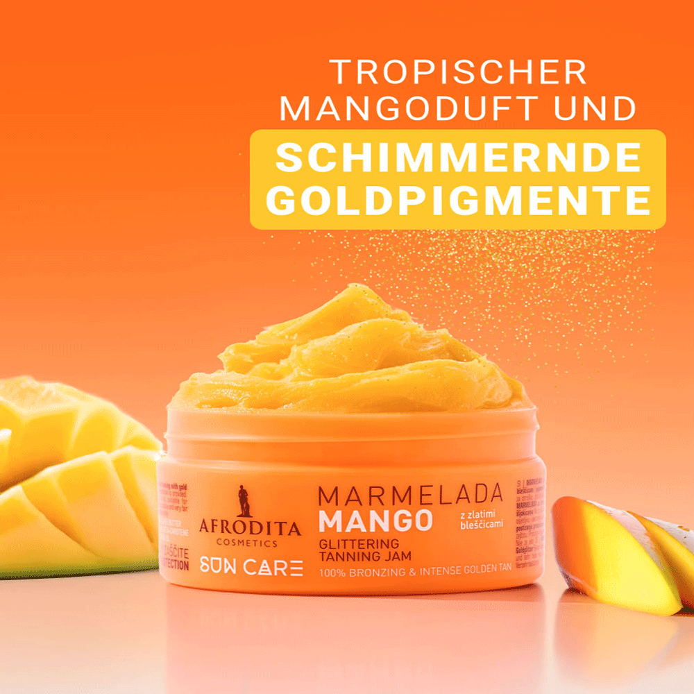 Bild: AFRODITA Cosmetics Sun Care Bräunungs Marmelade Mango 