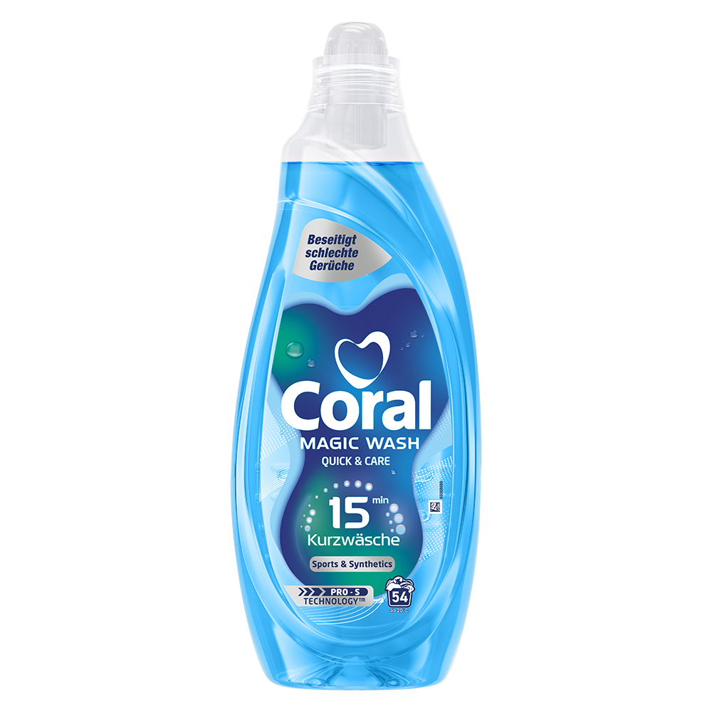 Bild: Coral Waschmittel Magic Wash Kurzwäsche Sports and Synthetics 