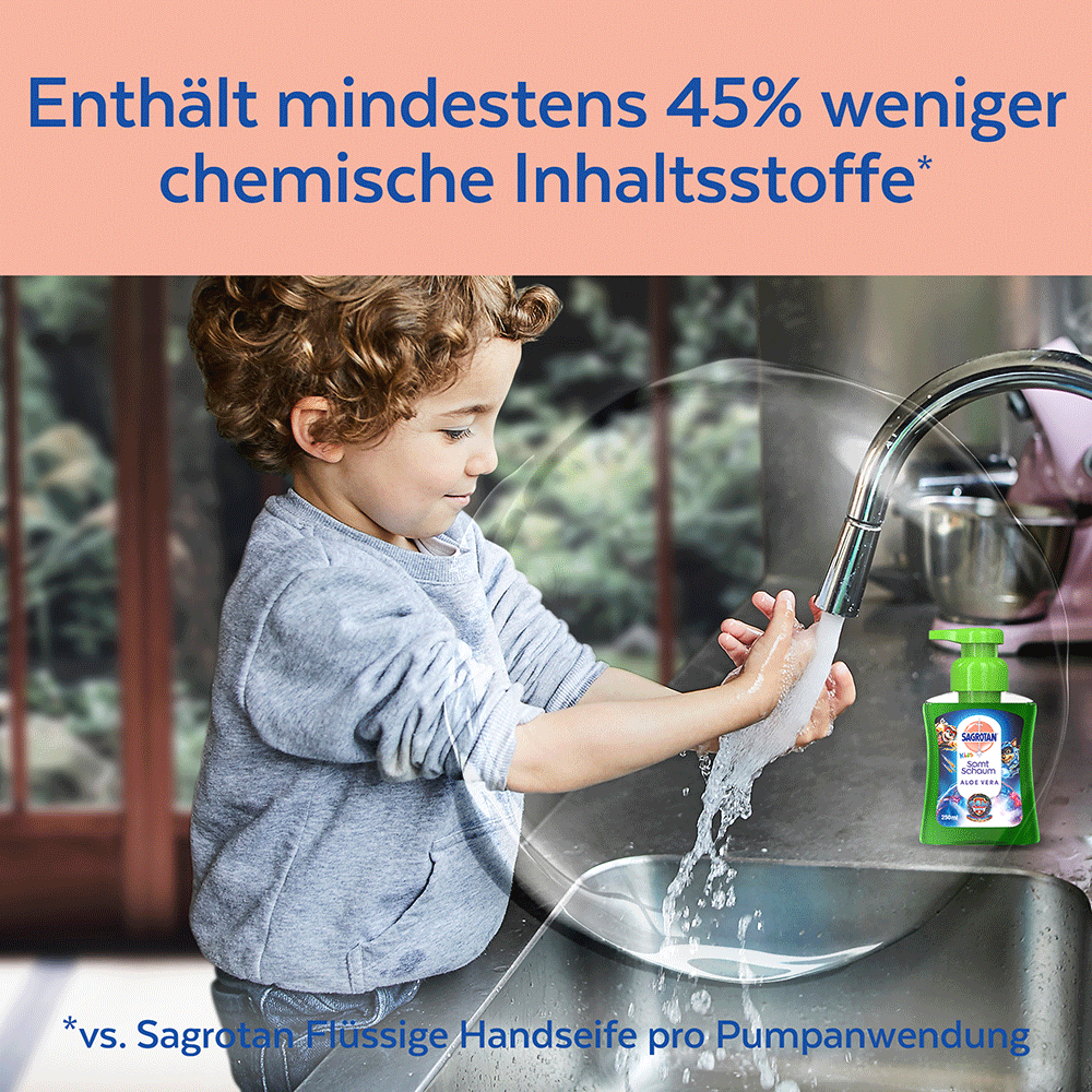 Bild: SAGROTAN Kids Sanfte Schaumseife Aloe Vera PawPatrol 