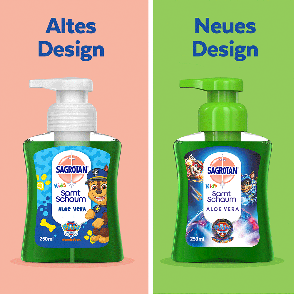 Bild: SAGROTAN Kids Sanfte Schaumseife Aloe Vera PawPatrol 