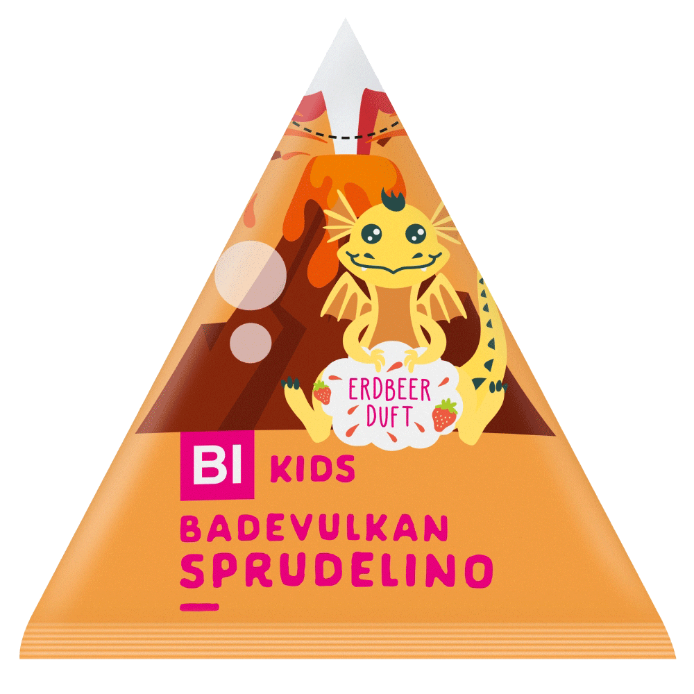 Bild: BI KIDS Badevulkan Sprudelino Erdbeerduft 