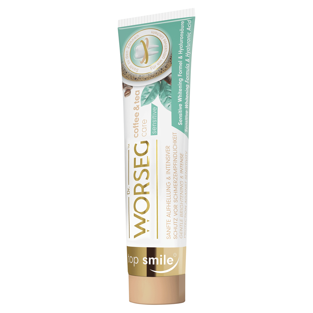 Bild: Worseg Top Smile Zahncreme Coffee & Tea Care Sensitive 