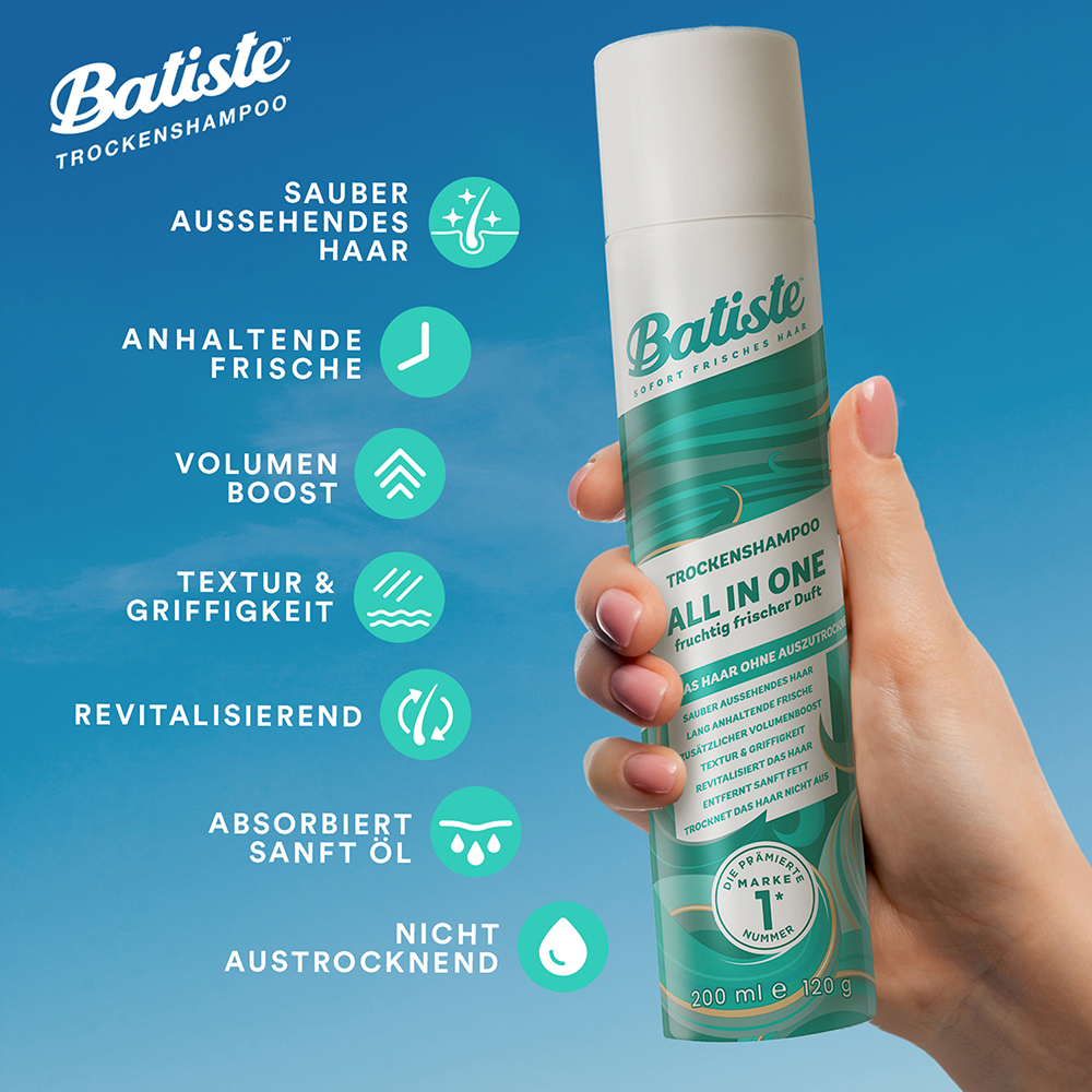 Bild: batiste Trockenshampoo All In One