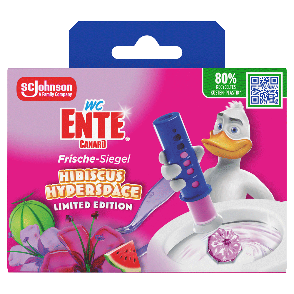 Bild: WC-Ente Frische Siegel Hibiscus Hyperspace Limited Edition 