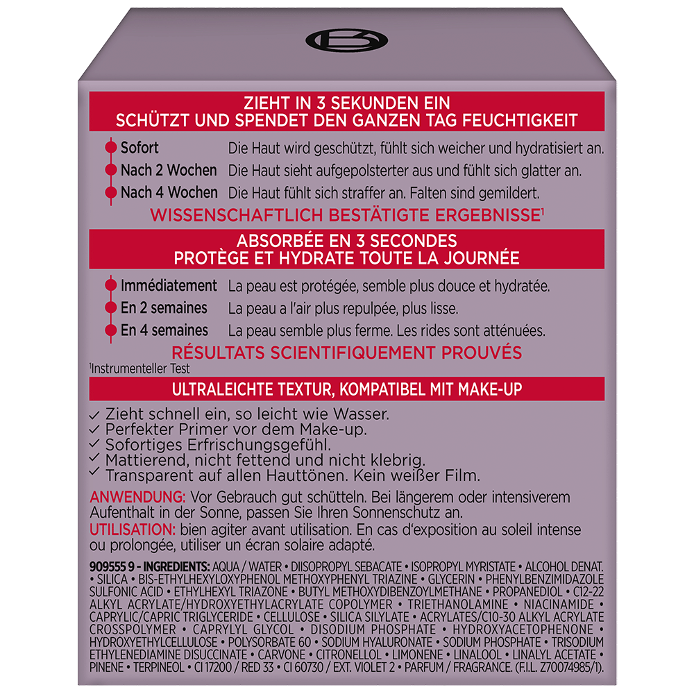 Bild: L'ORÉAL PARIS Revitalift Filler Aufpolsterndes Hyaluron Aqua-Fluid LSF 30 