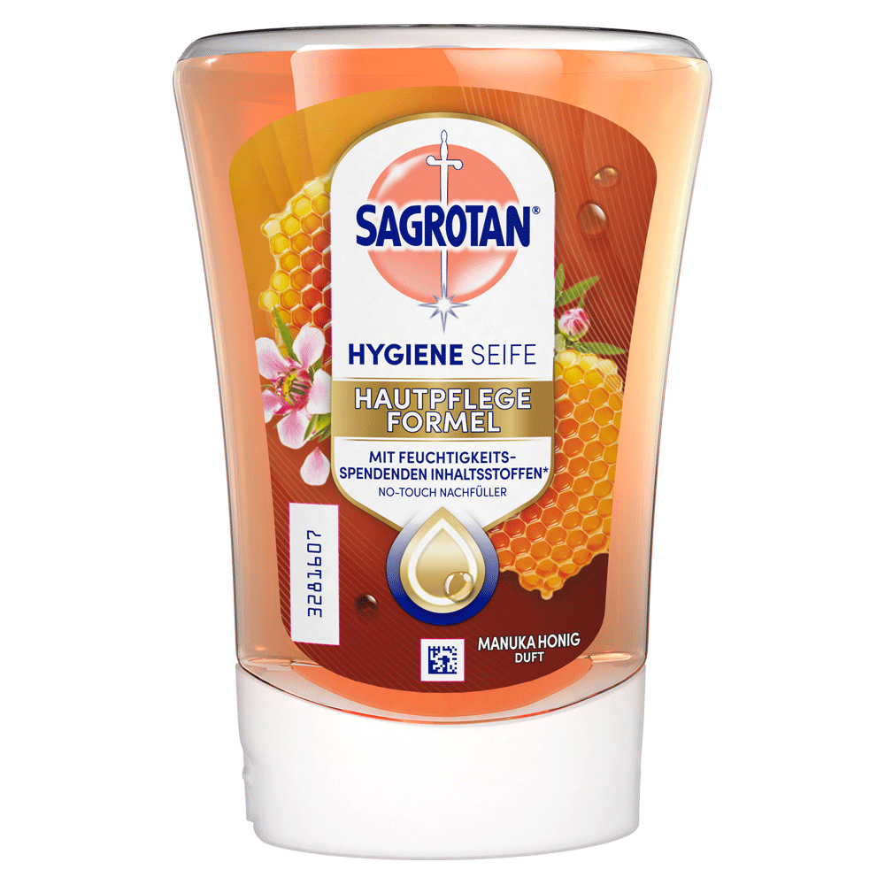 Bild: SAGROTAN Hygiene Seife Nachfüller Manuka Honig Duft 