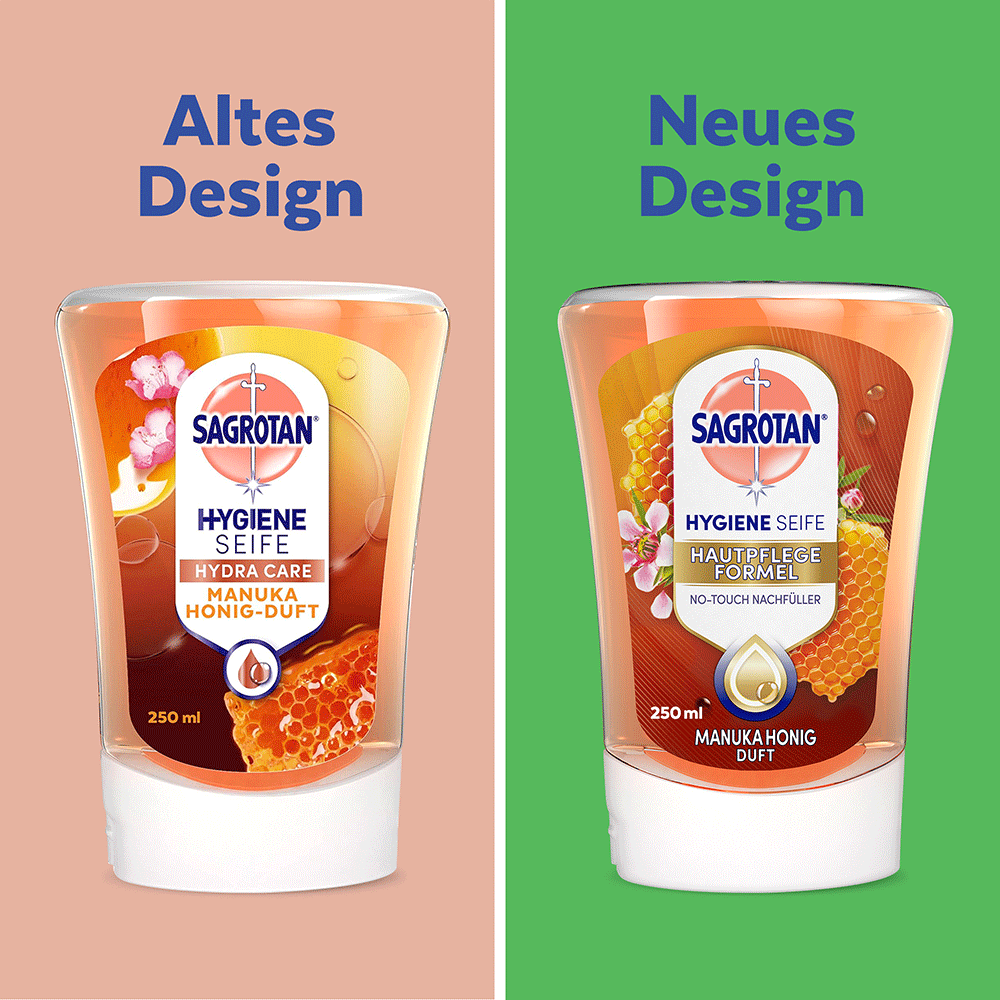 Bild: SAGROTAN Hygiene Seife Nachfüller Manuka Honig Duft 