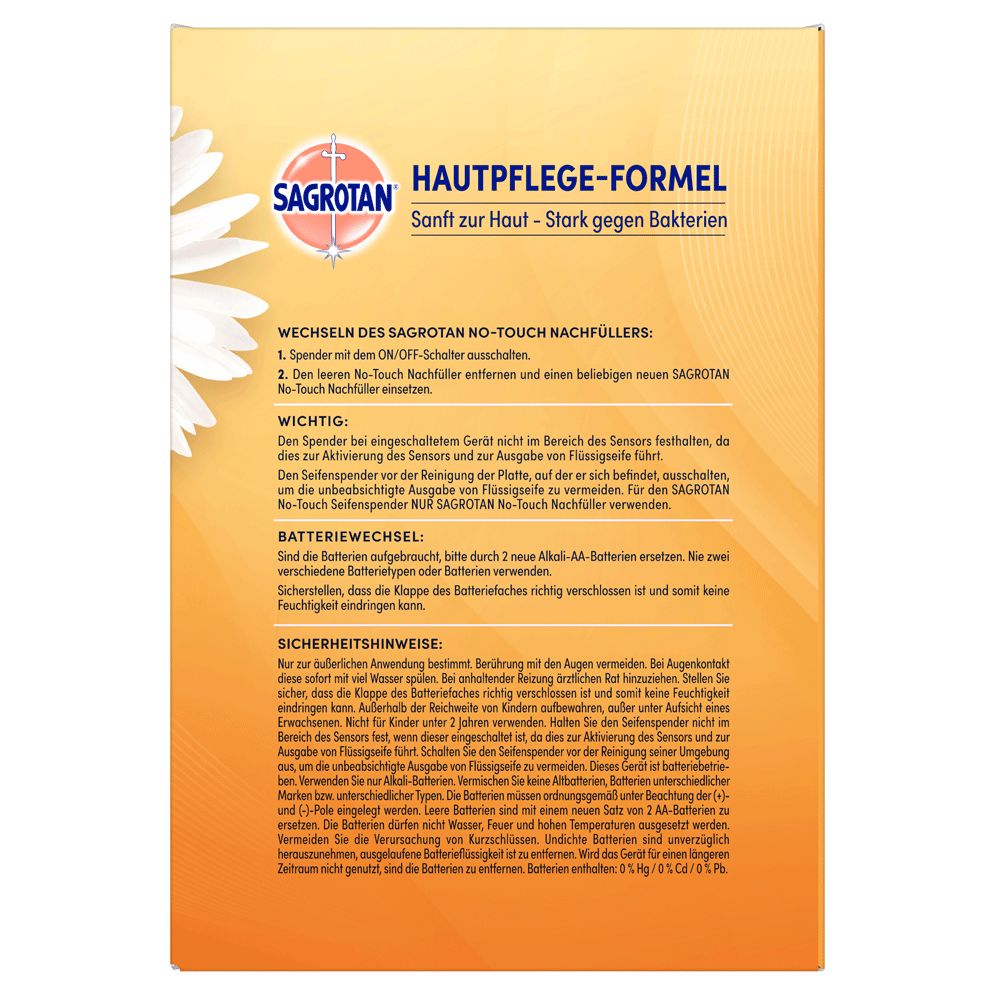Bild: SAGROTAN Hygiene Seife Starter Set Kamille Duft 
