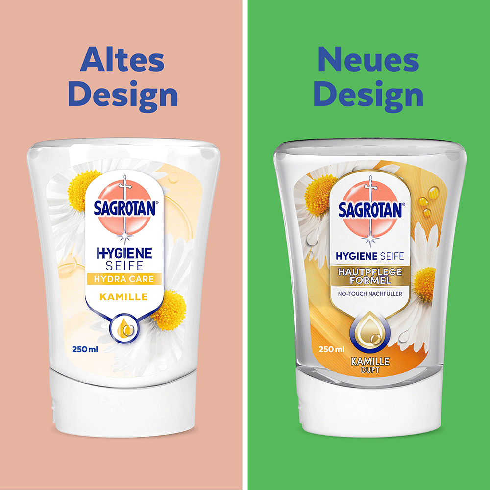 Bild: SAGROTAN Hygiene Seife Starter Set Kamille Duft 