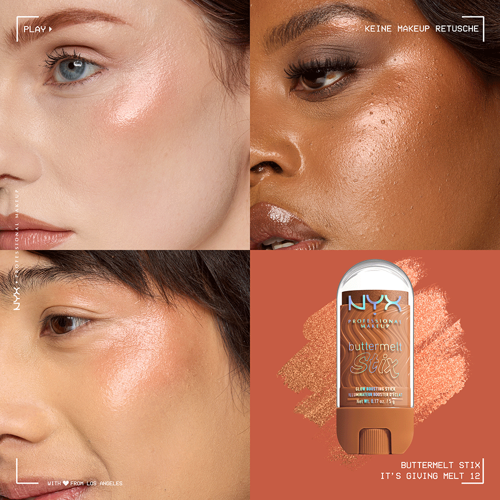 Bild: NYX Professional Make-up Buttermelt Stix Glow Boosting Highlighter Stick It's Giving Melt 12
