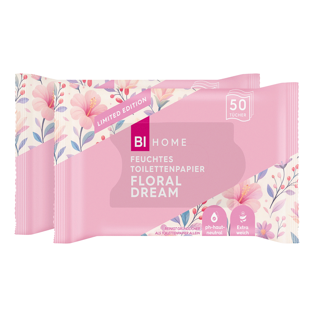 Bild: BI HOME Feuchtes Toilettenpapier Floral Dream 