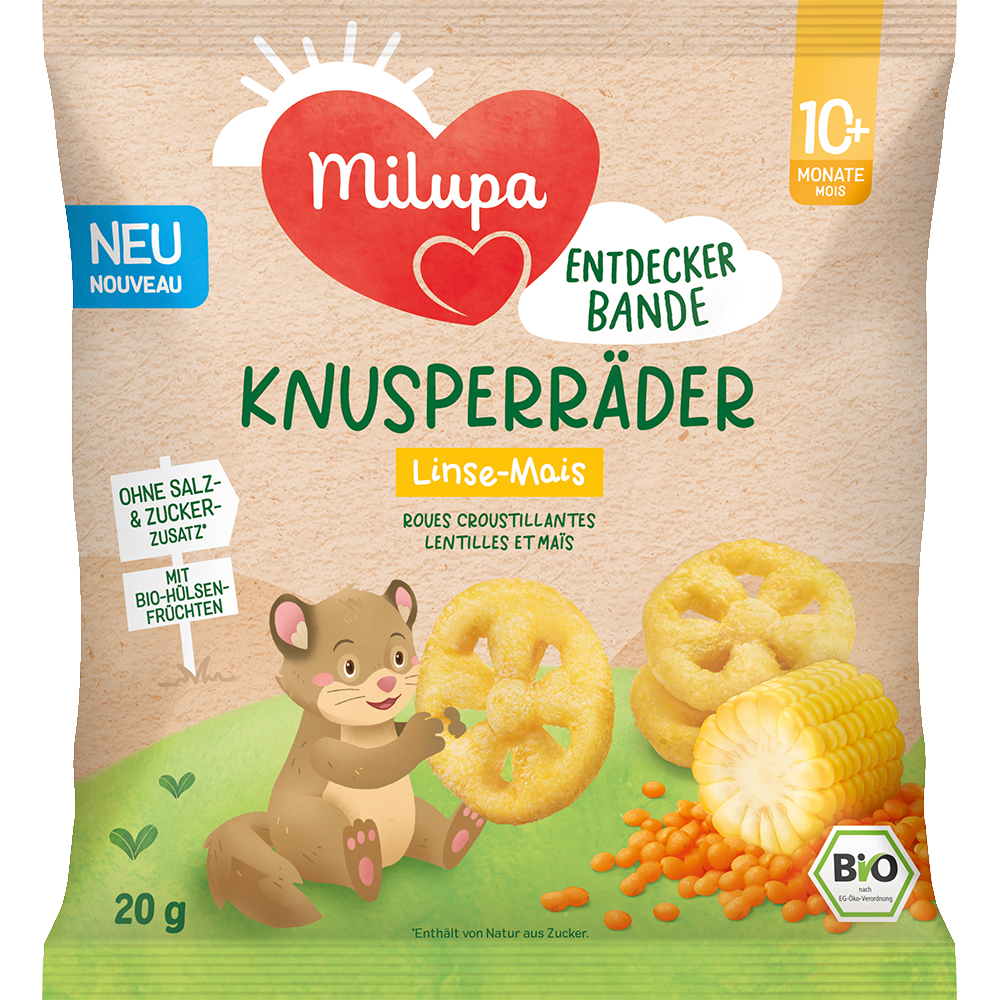 Bild: Milupa Knusperräder Linse Mais 